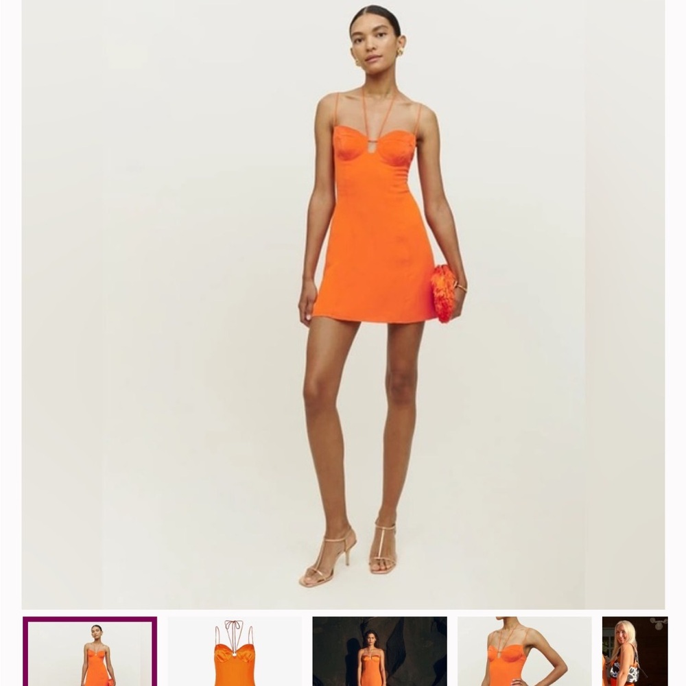 NWT Reformation ocean dress in orange